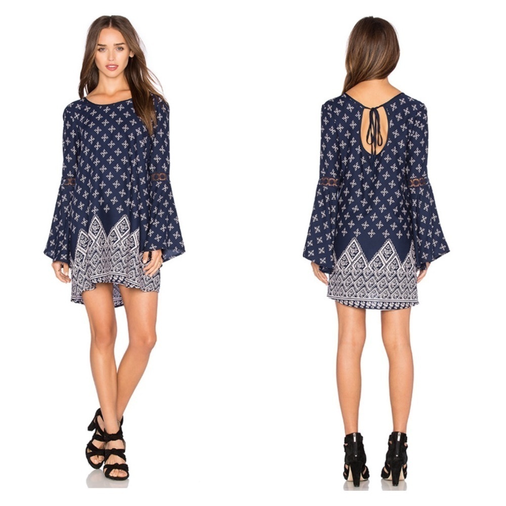 Revolve Band of Gypsies Printed Mini Dress